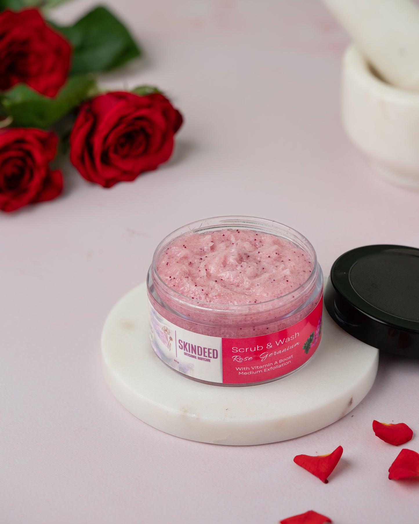 A Scrub with Heavenly Scent - Rose Geranium Body Scrub